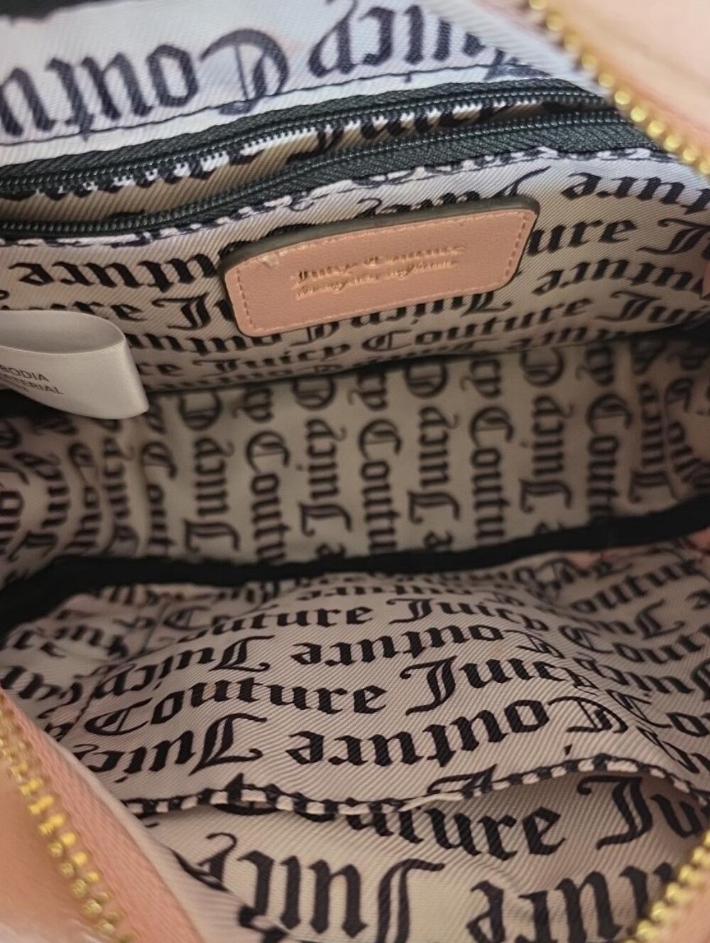 Juicy Couture Blush Pink Embroidered Suede/Velour Crossbody Bag - Picture 4 of 6